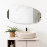 Espejo de Baño Tribeca Gris 88x46cm Asimetrico sin Marco - ESPEJOS DE BANHO | Bylmo