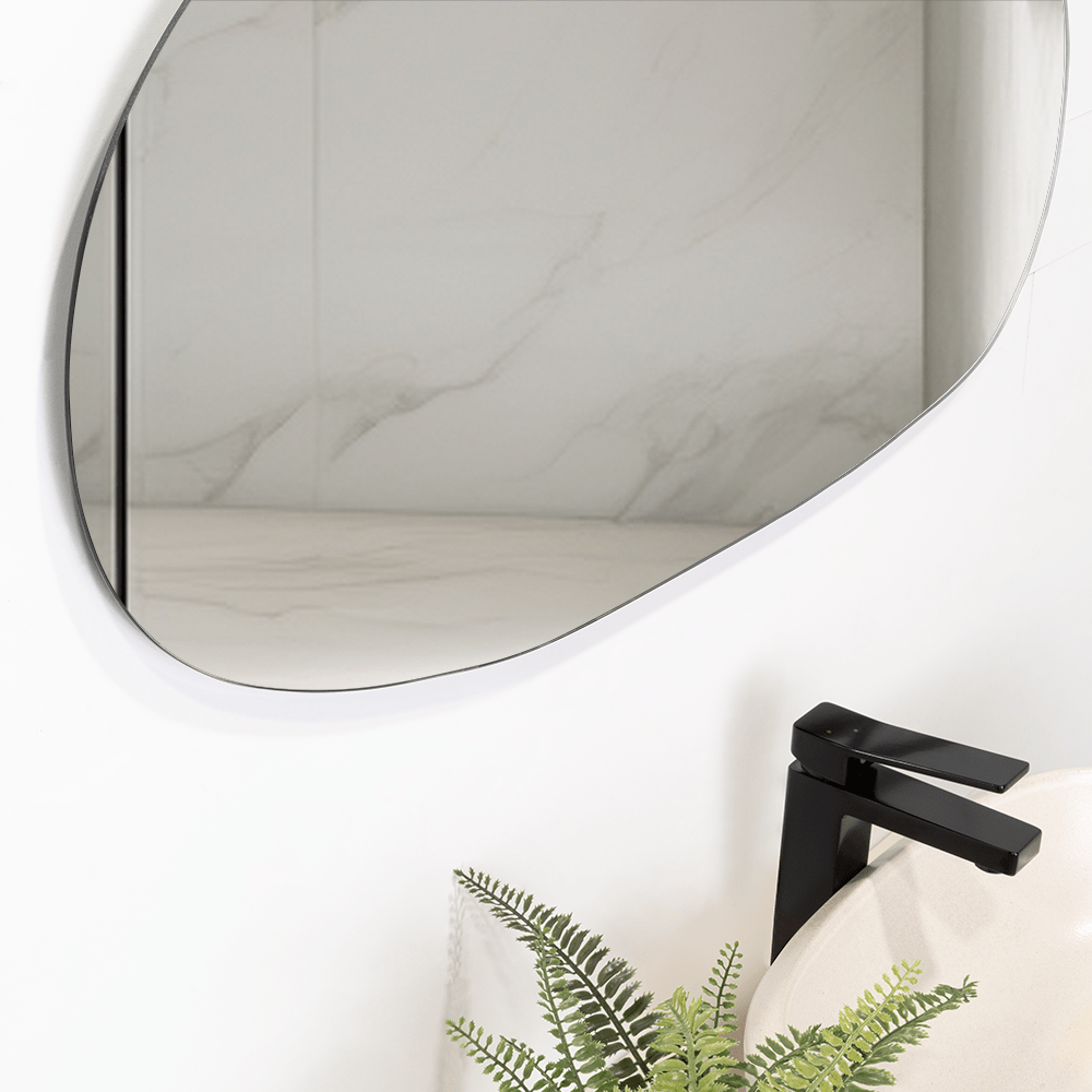 Espejo de Baño Tribeca Gris 88x46cm Asimetrico sin Marco - ESPEJOS DE BANHO | Bylmo