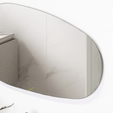 Espejo de Baño Tribeca Gris 88x46cm Asimetrico sin Marco - ESPEJOS DE BANHO | Bylmo