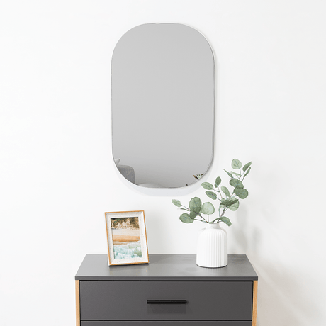 Espejo de Baño Nany Gris 43x68cm Rectangular sin Marco - ESPEJOS DE BANHO | Bylmo