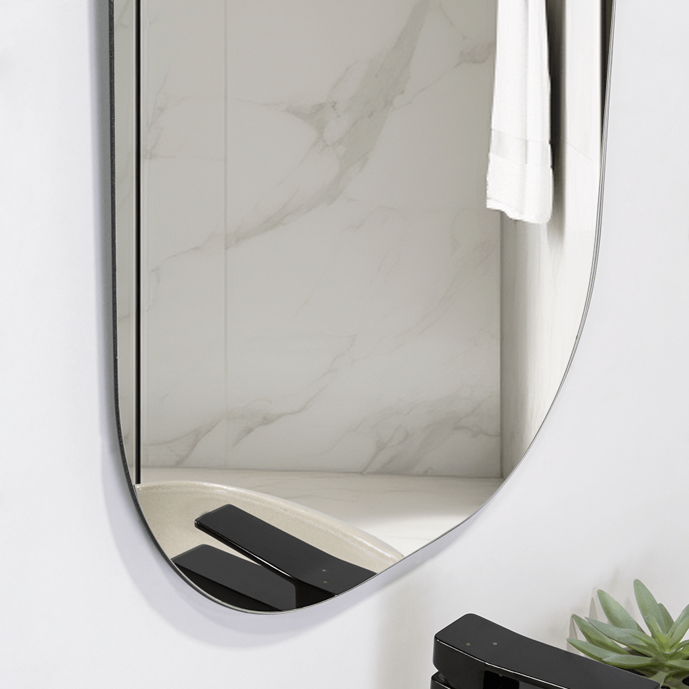 Espejo de Baño Nany Gris 43x68cm Rectangular sin Marco - ESPEJOS DE BANHO | Bylmo