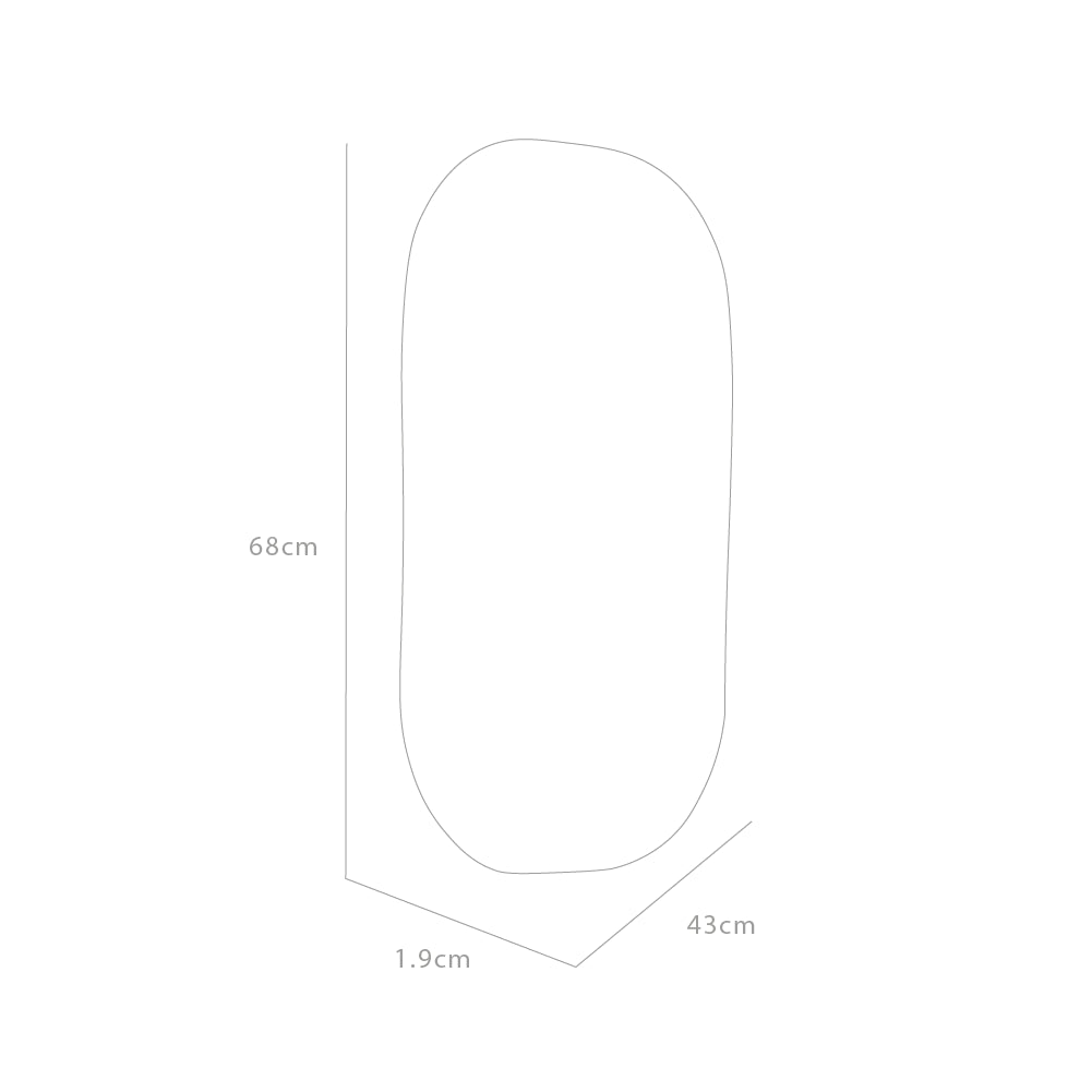 Espejo de Baño Nany Gris 43x68cm Rectangular sin Marco - ESPEJOS DE BANHO | Bylmo