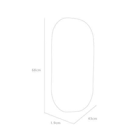 Espejo de Baño Nany Gris 43x68cm Rectangular sin Marco - ESPEJOS DE BANHO | Bylmo