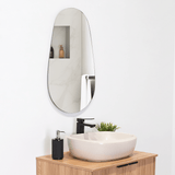 Espejo de Baño Luty Gris 45x70cm Asimetrico sin Marco - ESPEJOS DE BANHO | Bylmo