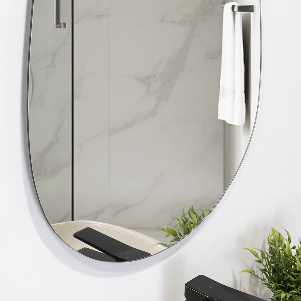 Espejo de Baño Luty Gris 45x70cm Asimetrico sin Marco - ESPEJOS DE BANHO | Bylmo