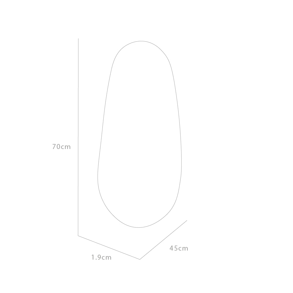 Espejo de Baño Luty Gris 45x70cm Asimetrico sin Marco - ESPEJOS DE BANHO | Bylmo