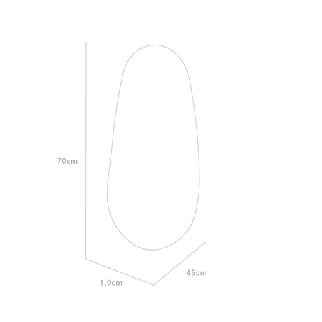 Espejo de Baño Luty Gris 45x70cm Asimetrico sin Marco - ESPEJOS DE BANHO | Bylmo