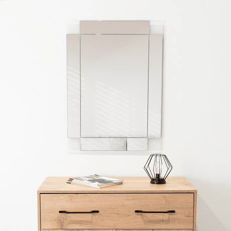 Espejo de Baño Yorlin Gris 60x80cm Rectangular sin Marco y con Sandblasting - ESPEJOS DE BANHO | Bylmo