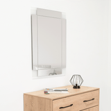 Espejo de Baño Yorlin Gris 60x80cm Rectangular sin Marco y con Sandblasting - ESPEJOS DE BANHO | Bylmo