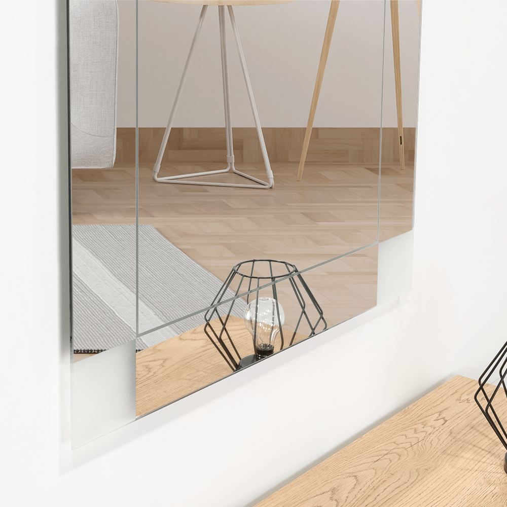 Espejo de Baño Yorlin Gris 60x80cm Rectangular sin Marco y con Sandblasting - ESPEJOS DE BANHO | Bylmo