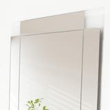 Espejo de Baño Yorlin Gris 60x80cm Rectangular sin Marco y con Sandblasting - ESPEJOS DE BANHO | Bylmo