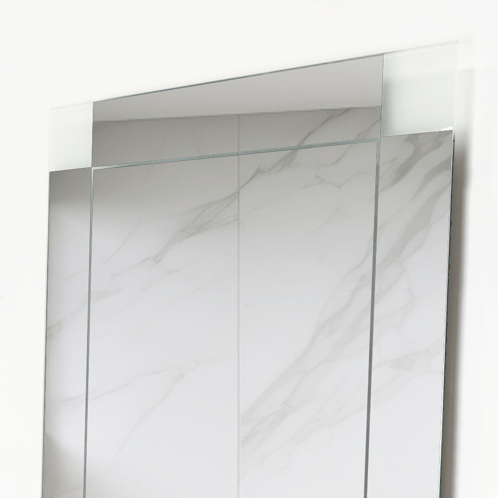 Espejo de Baño Yorlin Gris 60x80cm Rectangular sin Marco y con Sandblasting - ESPEJOS DE BANHO | Bylmo