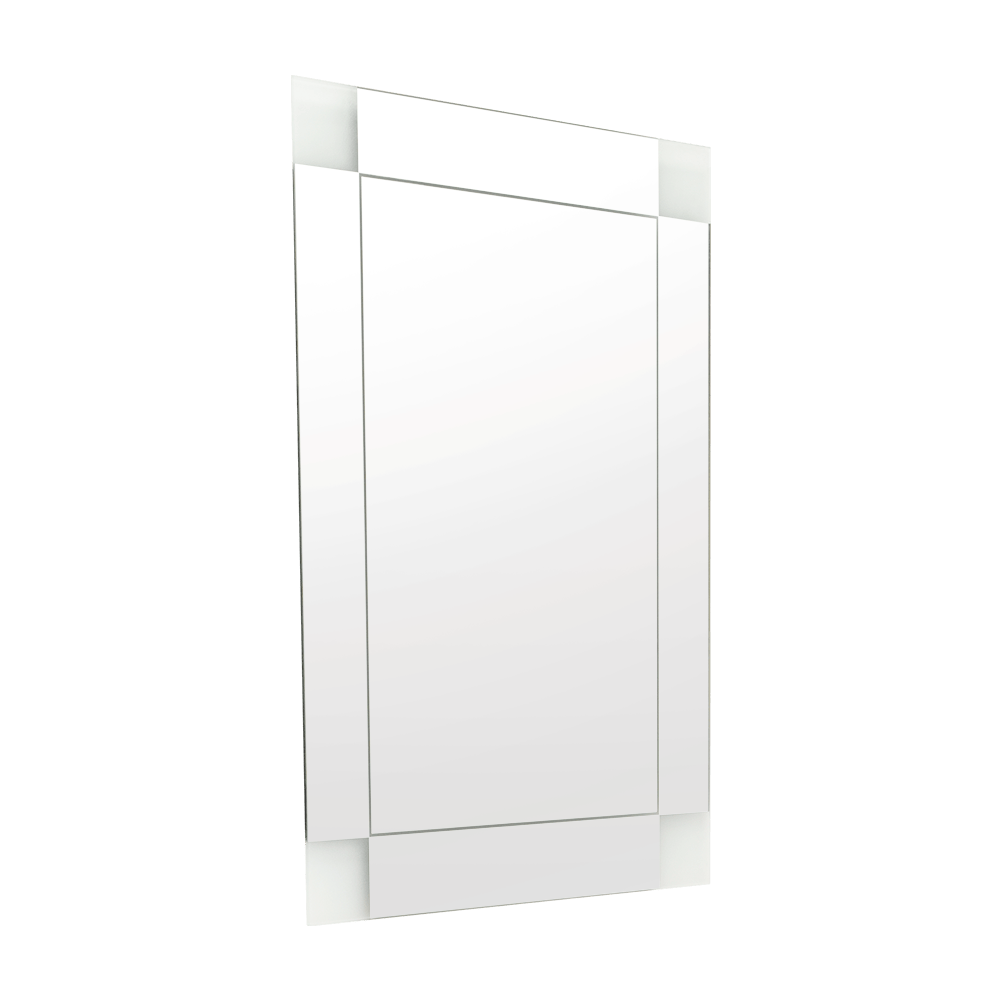 Espejo de Baño Yorlin Gris 60x80cm Rectangular sin Marco y con Sandblasting - ESPEJOS DE BANHO | Bylmo