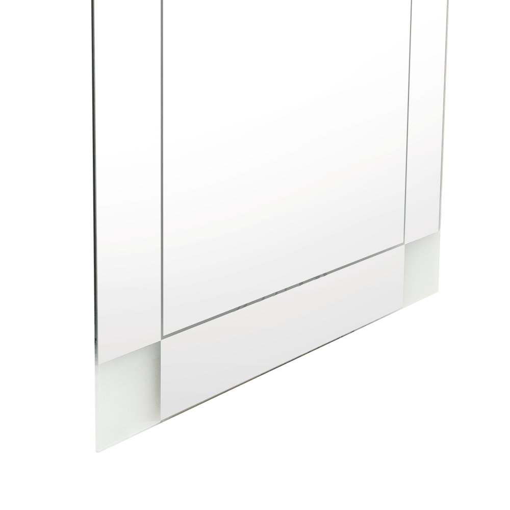 Espejo de Baño Yorlin Gris 60x80cm Rectangular sin Marco y con Sandblasting - ESPEJOS DE BANHO | Bylmo