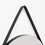 Espejo de Baño Persa 56 Negro y Gris 56x56cm Redondo con Marco En Madera - ESPEJOS DE BANHO | Bylmo