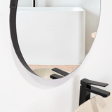 Espejo de Baño Persa 56 Negro y Gris 56x56cm Redondo con Marco En Madera - ESPEJOS DE BANHO | Bylmo