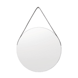 Espejo de Baño Persa 56 Negro y Gris 56x56cm Redondo con Marco En Madera - ESPEJOS DE BANHO | Bylmo