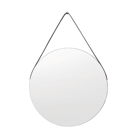 Espejo de Baño Persa 56 Negro y Gris 56x56cm Redondo con Marco En Madera - ESPEJOS DE BANHO | Bylmo