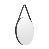 Espejo de Baño Persa 56 Negro y Gris 56x56cm Redondo con Marco En Madera - ESPEJOS DE BANHO | Bylmo