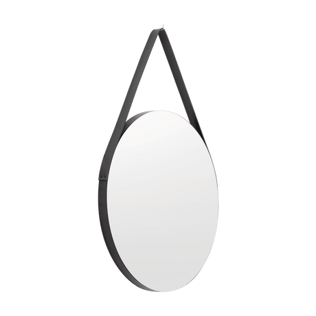 Espejo de Baño Persa 56 Negro y Gris 56x56cm Redondo con Marco En Madera - ESPEJOS DE BANHO | Bylmo