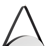 Espejo de Baño Persa 56 Negro y Gris 56x56cm Redondo con Marco En Madera - ESPEJOS DE BANHO | Bylmo