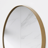 Espejo de Baño D58 Dorado y Gris 58x58cm Redondo con Marco Metalico - ESPEJOS DE BANHO | Bylmo