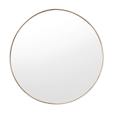 Espejo de Baño D58 Dorado y Gris 58x58cm Redondo con Marco Metalico - ESPEJOS DE BANHO | Bylmo