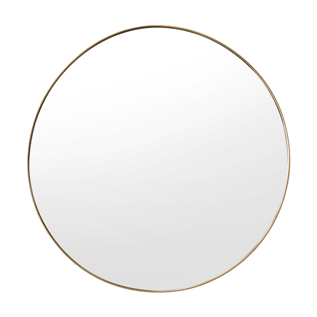 Espejo de Baño D58 Dorado y Gris 58x58cm Redondo con Marco Metalico - ESPEJOS DE BANHO | Bylmo