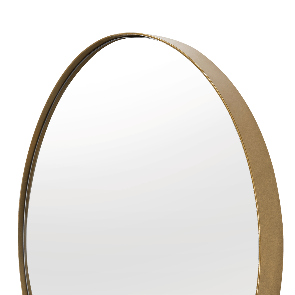 Espejo de Baño D58 Dorado y Gris 58x58cm Redondo con Marco Metalico - ESPEJOS DE BANHO | Bylmo