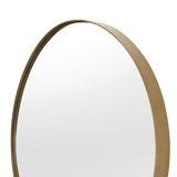 Espejo de Baño D58 Dorado y Gris 58x58cm Redondo con Marco Metalico - ESPEJOS DE BANHO | Bylmo