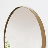 Espejo de Baño D80 Dorado y Gris 80x80cm Redondo con Marco Metalico - ESPEJOS DE BANHO | Bylmo