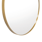 Espejo de Baño D80 Dorado y Gris 80x80cm Redondo con Marco Metalico - ESPEJOS DE BANHO | Bylmo