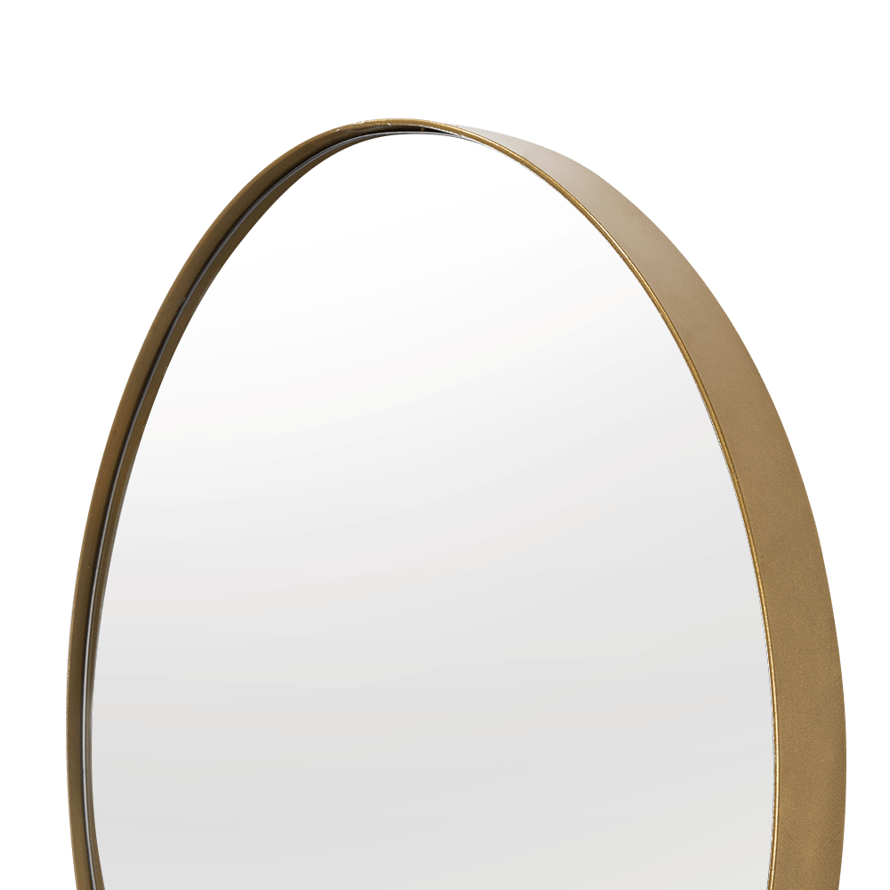 Espejo de Baño D80 Dorado y Gris 80x80cm Redondo con Marco Metalico - ESPEJOS DE BANHO | Bylmo