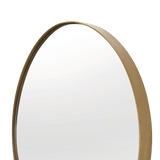 Espejo de Baño D80 Dorado y Gris 80x80cm Redondo con Marco Metalico - ESPEJOS DE BANHO | Bylmo