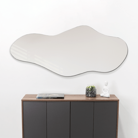 Espejo de Baño Aries Gris 150x60cm Asimetrico sin Marco - ESPEJOS DE BANHO | Bylmo