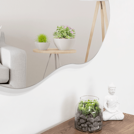 Espejo de Baño Aries Gris 150x60cm Asimetrico sin Marco - ESPEJOS DE BANHO | Bylmo