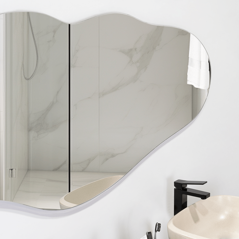 Espejo de Baño Aries Gris 150x60cm Asimetrico sin Marco - ESPEJOS DE BANHO | Bylmo