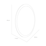 Espejo de Baño Ary 60 Gris 60x60cm Redondo con Marco En Madera - ESPEJOS DE BANHO | Bylmo