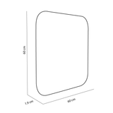 Espejo de Baño Lia Gris 60x60cm Cuadrado sin Marco - ESPEJOS DE BANHO | Bylmo