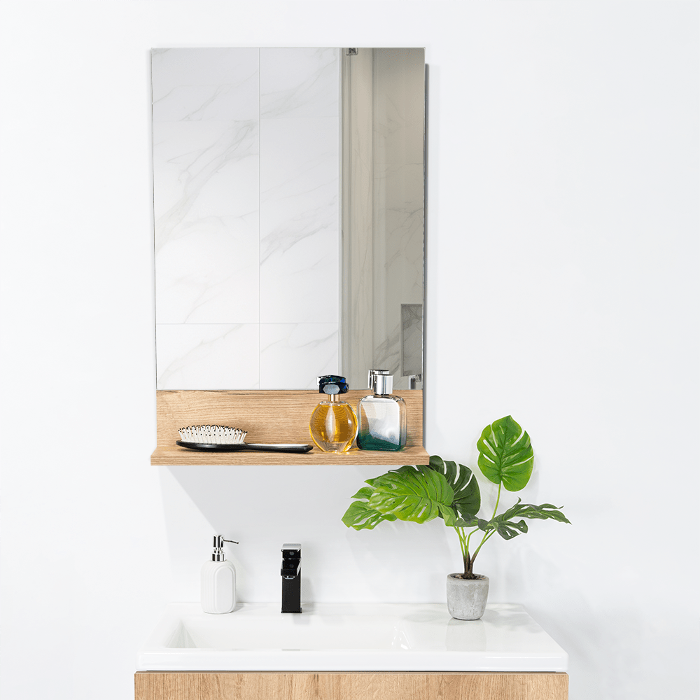 Espejo de Baño Lilo Duna y Gris 40x60cm Rectangular sin Marco - ESPEJOS DE BANHO | Bylmo