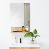 Espejo de Baño Lilo Duna y Gris 40x60cm Rectangular sin Marco - ESPEJOS DE BANHO | Bylmo