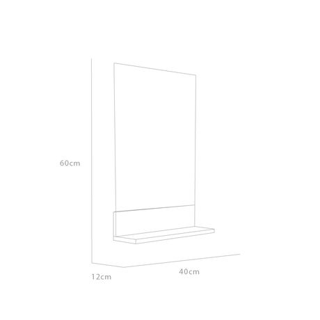 Espejo de Baño Lilo Duna y Gris 40x60cm Rectangular sin Marco - ESPEJOS DE BANHO | Bylmo