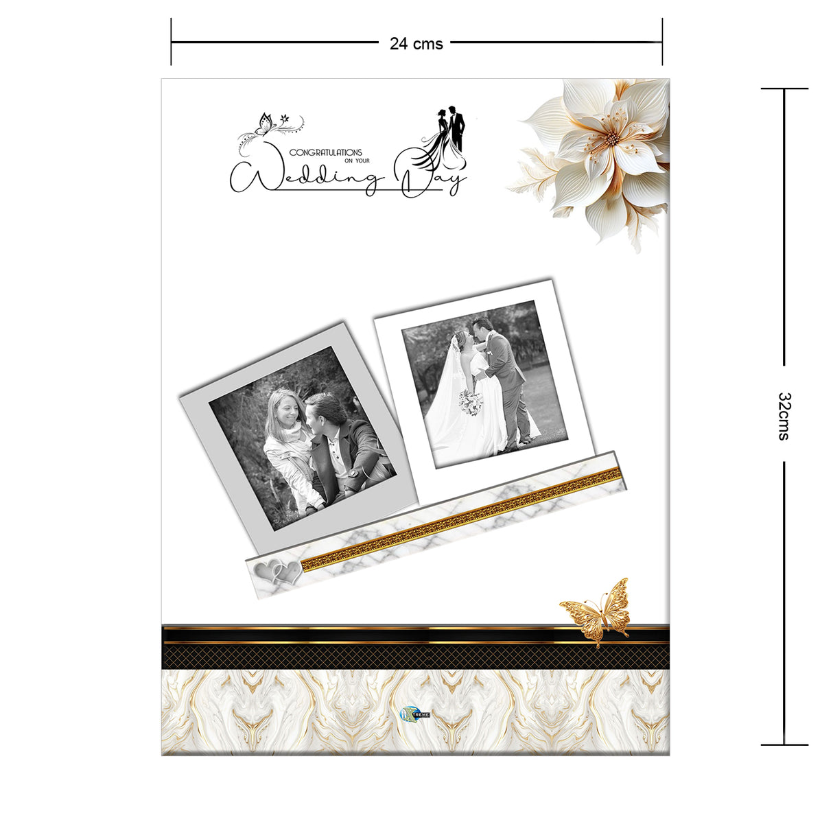 Álbum de Fotos Bodas Blanco 24x32cm Argollado de Veinte Páginas - ALBUMES DE FOTOS | Bylmo