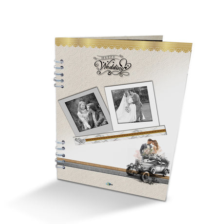 Álbum de Fotos bodas Blanco y Amarillo 24x32cm Argollado de Veinte Páginas - ALBUMES DE FOTOS | Bylmo