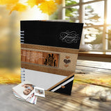 Álbum de Fotos Family Madera y Negro 24x32cm Argollado de Veinte Páginas - ALBUMES DE FOTOS | Bylmo