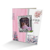 Álbum de Fotos Niña Gato Blanco y Rosado 24x32cm Argollado de Veinte Páginas - ALBUMES DE FOTOS | Bylmo