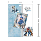 Álbum de Fotos Niño Oso Blanco y Azul 24x32cm Argollado de Veinte Páginas - ALBUMES DE FOTOS | Bylmo