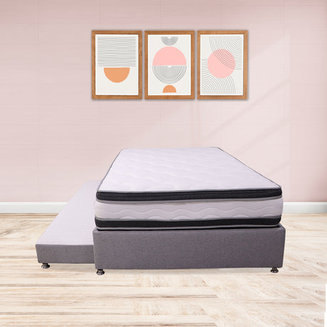 Cama Nido Blaser Gris Sencillo 100 X 190 Cm con Colchón y con Almohada - CAMAS | Bylmo