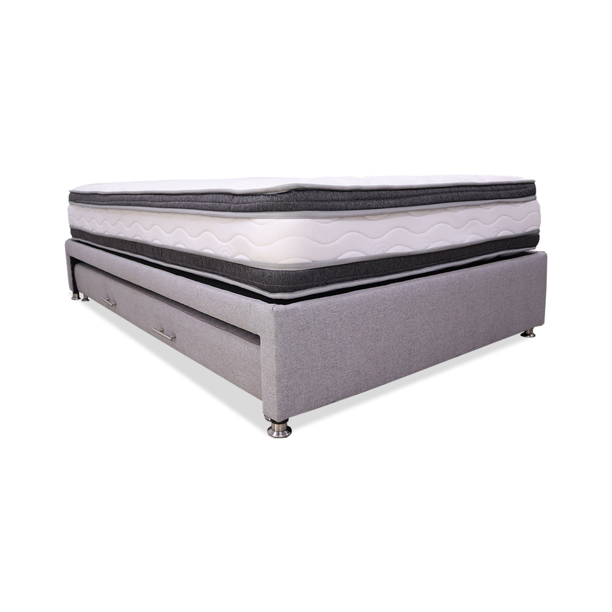 Cama Nido Blaser Gris Sencillo 100 X 190 Cm con Colchón y con Almohada - CAMAS | Bylmo