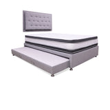Cama Tarima Nido Blaser Gris Semidoble 120 X 190 Cm con Colchón con Almohada y con Cabecero - CAMAS | Bylmo